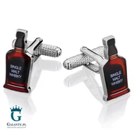 Spinki do mankietów i krawatów - Onyx Art Spinki do mankietów Butelka Whisky KC-1018/308 - miniaturka - grafika 1