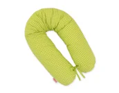 Poduszki do karmienia - Poduszka ciążowa Longer dla kobiet w ciąży do spania - Kratka zielona - miniaturka - grafika 1