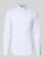 Koszule męskie - Koszula biznesowa o kroju slim fit z kołnierzykiem typu kent - miniaturka - grafika 1