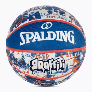 Piłka do koszykówki Spalding Graffiti 7 niebiesko-czerwona 84377Z - Koszykówka - miniaturka - grafika 1