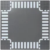 Klocki - Evi, Płytka konstrukcyjna do klocków - droga skrzyżowanie 4 - miniaturka - grafika 1