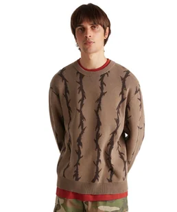 Bluza Vans SKATE THORN CREW VN000M8R1NU Walnut L - Bluzy męskie - miniaturka - grafika 1