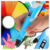 Długopisy - DŁUGOPIS PISAK 3D magiczny długopis PEN DRUKARKA 3D + WKŁADY PLA 22x5m 210M - miniaturka - grafika 1