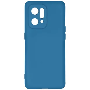 Etui do Oppo Find X5 silikonowe półsztywne miękkie w dotyku wykończenie niebieskie - Etui i futerały do telefonów - miniaturka - grafika 1