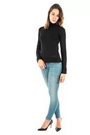 Bluzy damskie - Guess Damska bluza Paule TN LS Sweater, czarna, XL, czarny, XL - miniaturka - grafika 1