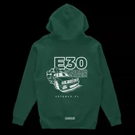 Odzież do sportów motorowych - Bluza kangurka BMW E30 Wchodzi bokiem zielona-M - miniaturka - grafika 1