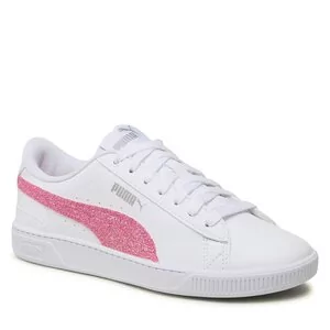 Buty dla dziewczynek - Sneakersy Puma Vikky V3 Glitz Fs Jr 389678 02 Puma White/Pink/Silver - grafika 1