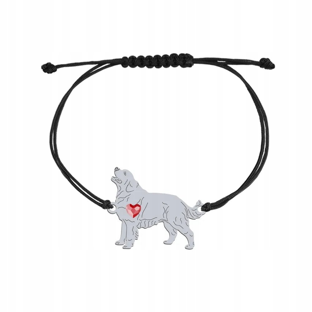 Tatra Shepherd Dog Bransoletka ze Srebra 925 sznurek GRAWER GRATIS