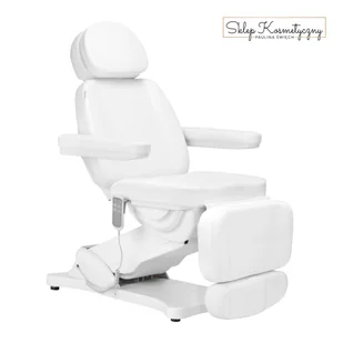 Elektryczny fotel kosmetyczny SILLON CLASSIC 3 silniki biały - Fotele kosmetyczne - miniaturka - grafika 1