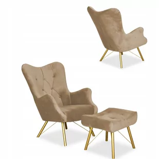 Fotel skandynawski Luna z podnóżkiem Family Meble - Fotele - miniaturka - grafika 1