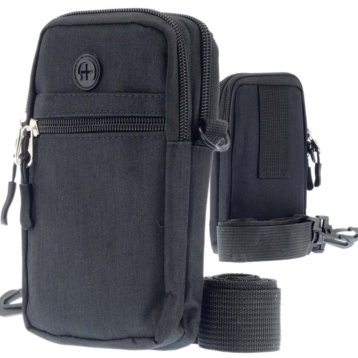 TORBA MĘSKA NA RAMIĘ DO PASKA SASZETKA SPORTOWA MIEJSKA ORGANZER CZARNA