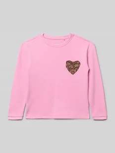 Bluzka o kroju regular fit z długim rękawem i wyhaftowanym motywem - Koszulki dla dziewczynek Bluzka o kroju regular fit z długim rękawem i wyhaftowanym motywem - Koszulki dla dziewczynek - miniaturka - grafika 1