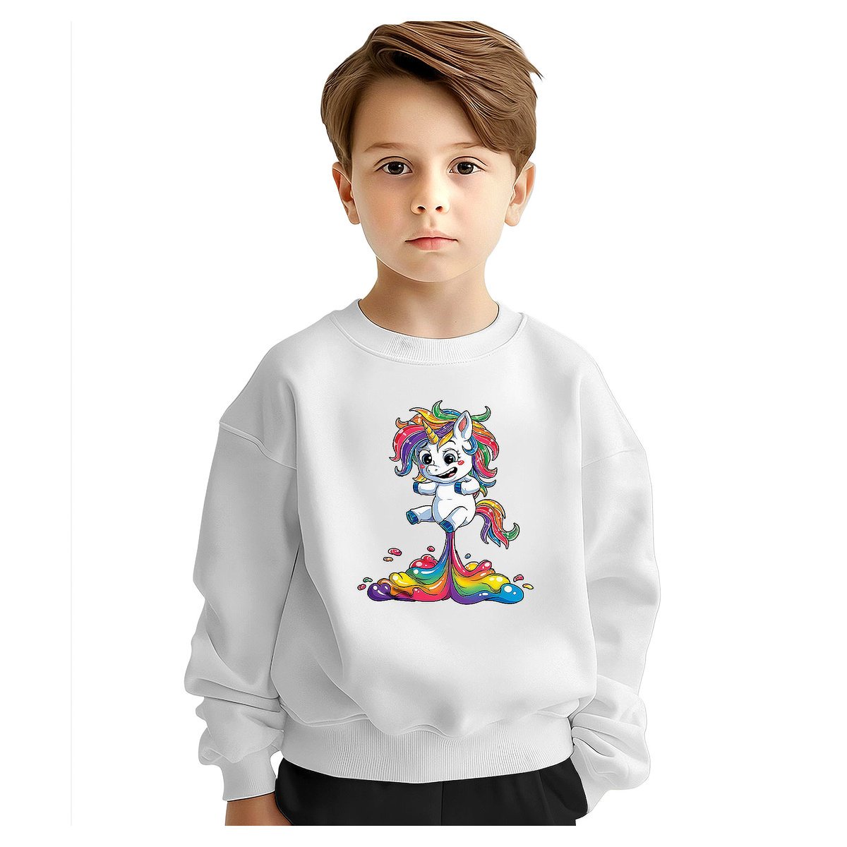 BLUZA DZIECIĘCA JEDNOROŻEC UNICORN TĘCZA 122-128 DLA CHŁOPCA DZIEWCZYNKI