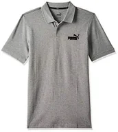 Koszulki męskie - Puma Męski T-shirt ESS Pique Polo szary szary (Medium Gray Heather) M 851759 - miniaturka - grafika 1