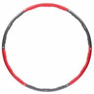 Pozostały sprzęt i akcesoria do ćwiczeń - HMS HULA HOP 100CM SKŁADANY CZERW-SZAR - miniaturka - grafika 1