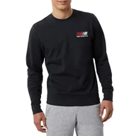 Bluzy sportowe męskie - Bluza New Balance MT23903BK - czarna - miniaturka - grafika 1