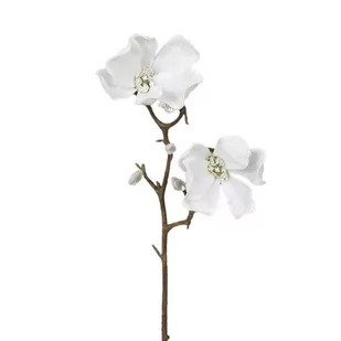 Sztuczna ośnieżona Magnolia biały, 49 cm - Sztuczne kwiaty - miniaturka - grafika 1