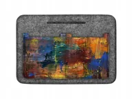 Torebki damskie - Organizer do torebki filcowy, szary, nadruk Caracas – lekki, pojemny, kieszenie,praktyczny, marka Bertoni - miniaturka - grafika 1