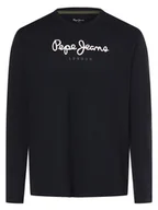 Koszulki męskie - Pepe Jeans Męska koszulka z długim rękawem - Eggo Long Mężczyźni Bawełna niebieski nadruk, M - miniaturka - grafika 1