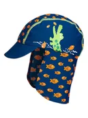 Czapki dla dzieci - Playshoes Czapka w kolorze granatowym z osłoną karku - miniaturka - grafika 1