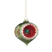 Bombki - Bombka szklana z reflektorem zielona 8,5 cm VILLA ITALIA - miniaturka - grafika 1