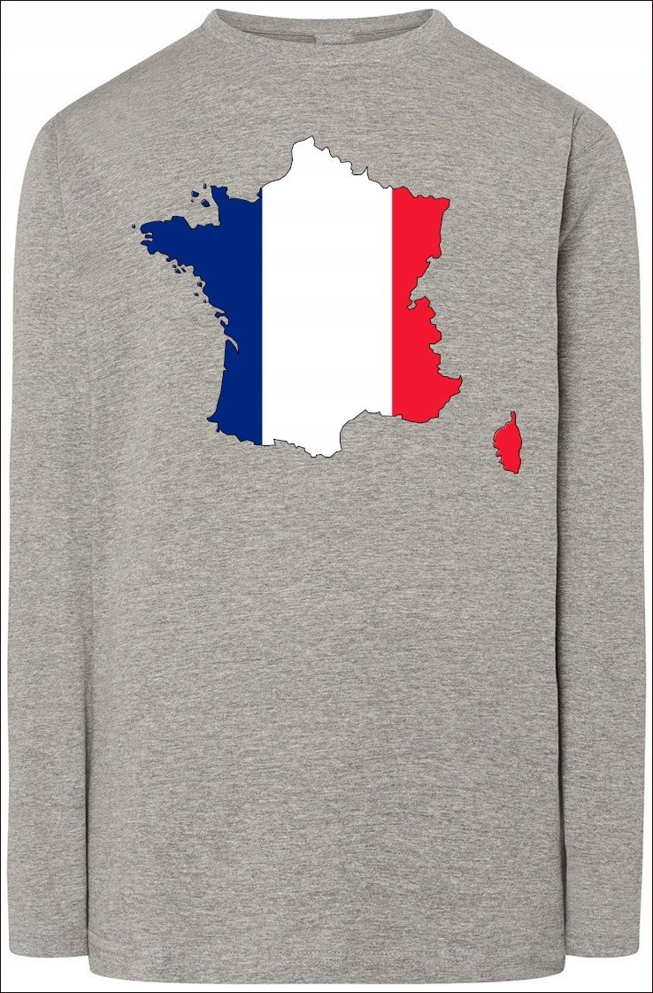 Francja Flaga Męska Modna Bluza Longsleeve R.3XL