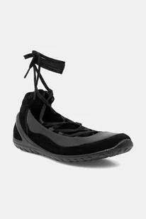 Ecco baleriny skórzane BIOM Lite Lace-Up kolor czarny 802453-51052 - Baleriny - miniaturka - grafika 1