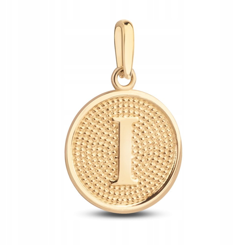 ZŁOTA WYJĄTKOWA ZAWIESZKA MEDALIK LITERKA I 333