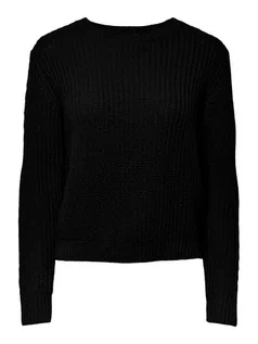Swetry damskie - Pieces Sweter "Cassandra" w kolorze czarnym - grafika 1