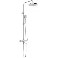 Zestawy prysznicowe - Ravak DS 092.00 zestaw wannowo-prysznicowy ścienny z deszczownicą chrom X07P642 - miniaturka - grafika 1