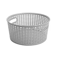 Pojemniki łazienkowe - Fl1 KOSZYK RATTAN CLASSIC 4,5L OKRĄGŁY JASNY SZARY 40G-KOS-G660/2 - miniaturka - grafika 1