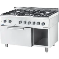 Piece, kotły  i płyty grzejne gastronomiczne - Kuchnia gazowa ECO z piekarnikiem elektrycznym, 1200x700, 25.5+6.5 kW, G20/20 mbar STALGAST 9714310 - miniaturka - grafika 1