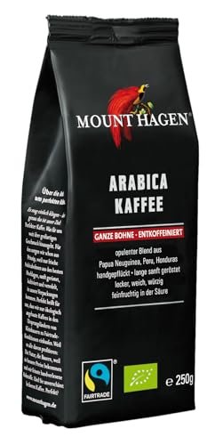 Mount Hagen Bio FT Naturland kawa palona Arabica, całe ziarno, bez kofeiny, 250 g