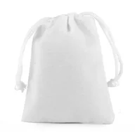 Gry planszowe - Woreczek Materiałowy Na Kości Monety Sakiewka Worek - Kolor:Biały#Wymiary:12 x 15 cm - miniaturka - grafika 1