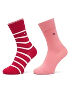 Skarpetki dla dzieci - Tommy Hilfiger Zestaw 2 par wysokich skarpet dziecięcych 701229939 Różowy - miniaturka - grafika 1