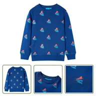 Bluzy dla dziewczynek - Bluza dziecięca - ciemnoniebieska - 128 - Bluza Dla Dziecka - miniaturka - grafika 1