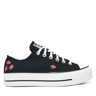 Trampki Converse Chuck Taylor All Star Lift Platform Embroidered Strawberries A14935C Czarny - Trampki damskie - miniaturka - grafika 1