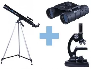 Zestaw Edukacyjny OPTICON: Teleskop Astronomiczny + Mikroskop + Lornetka + DVD + Mapy + Książka... - Lornetki - miniaturka - grafika 1