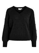 Swetry damskie - Vila Sweter w kolorze czarnym - miniaturka - grafika 1