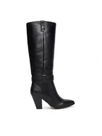 Kozaki damskie - Tommy Hilfiger Kozaki T-Strap Pointy FW0FW08982 Czarny - miniaturka - grafika 1