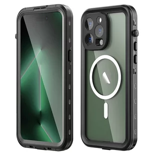 Etui Wodoodporne Alogy IP68 Case z przezroczystym tyłem Pancerna obudowa 360 do MagSafe do Apple iPhone 14 Pro Max - Etui i futerały do telefonów - miniaturka - grafika 1