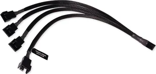 Alphacool Alphacool Y-Splitter 4-Pin auf 4x 4-Pin PWM 30cm - schwarz - Chłodzenie wodne - miniaturka - grafika 1