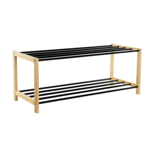 Szafka na buty Home ESPRIT sosna czarna stal 80 x 31 x 32 cm - Szafki na buty - miniaturka - grafika 1