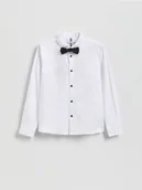 Bluzki dla chłopców - Reserved - Elegancka koszula z muchą - biały - miniaturka - grafika 1