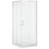Kabiny prysznicowe - Beliani Kabina prysznicowa Tela szkło hartowane 90x90x185cm srebrna 231282 - miniaturka - grafika 1