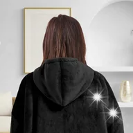 Bluzy damskie - KOCO BLUZA OVERSIZE DŁUGA CIEPŁA KOC BLUZA DAMSKA Z KAPTUREM DZIEŃ KOBIET - Empik - miniaturka - grafika 1