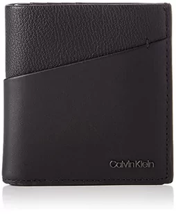 Calvin Klein Męskie diagonalne Trifold 6CC W/Moneta Portfele, Ck Black, OS, Ck czarny, Rozmiar Uniwersalny - Portfele - miniaturka - grafika 1