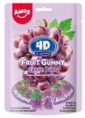 Żelki - AMOS 4D FRUIT GUMMY GRAPE BURST - SOCZYSTE OWOCOWE ŻELKI WINOGRONOWE 65G - miniaturka - grafika 1