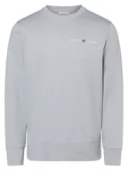 Bluzy męskie - Gant Męska bluza nierozpinana Mężczyźni Bawełna niebieski jednolity, XXL - miniaturka - grafika 1