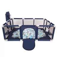 Maty edukacyjne - Selonis Boisko BO-100X z piłeczkami 6cm granatowy: perła-szary-transparent-babyblue-mięta 180x122x62/900piłek - miniaturka - grafika 1